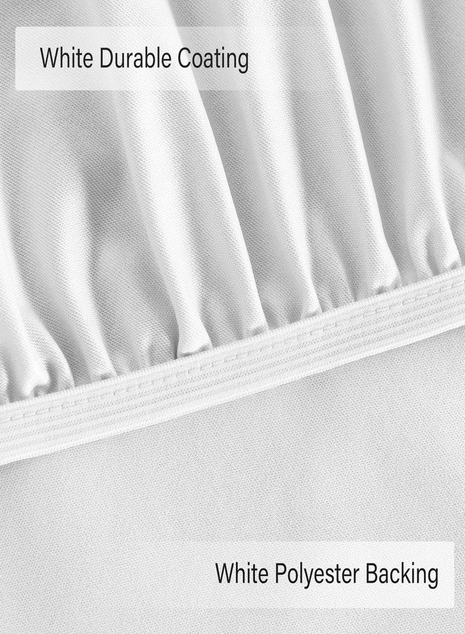 Obstal Fitted Round Table Cloth, Reversible Waterproof Stain Resistant Elastic Stretch Tablecloth, Wipe Clean Table Cover for Outdoor/Indoor Use, Fits Round Tables up to 48" - 56" Diameter, White - Image 4